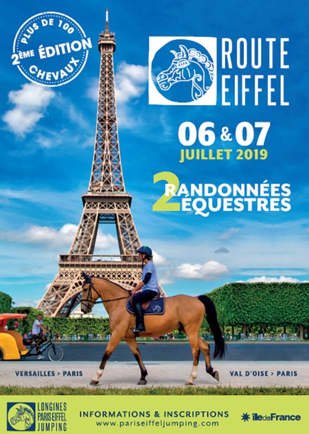Affiche Route Eiffel Randonnées Equestres