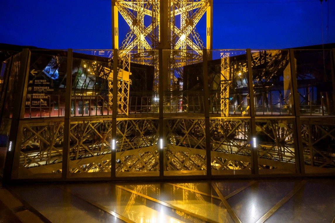 Photo of the first floor of the Eiffel Tower