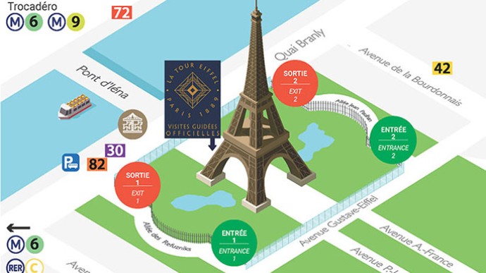 Map of the esplanade